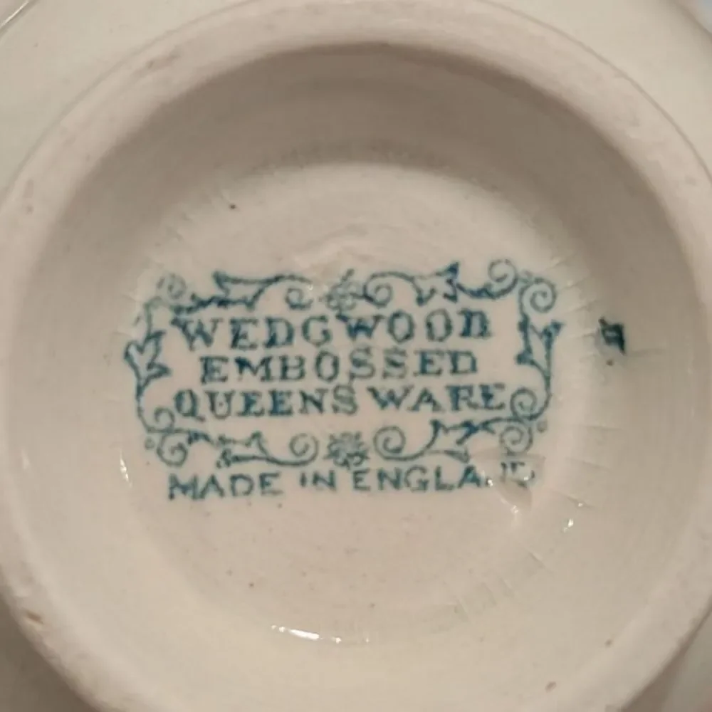 Wedgwood #2243 20th Century 40's-80's Embossed Queens Ware tea set serving piece